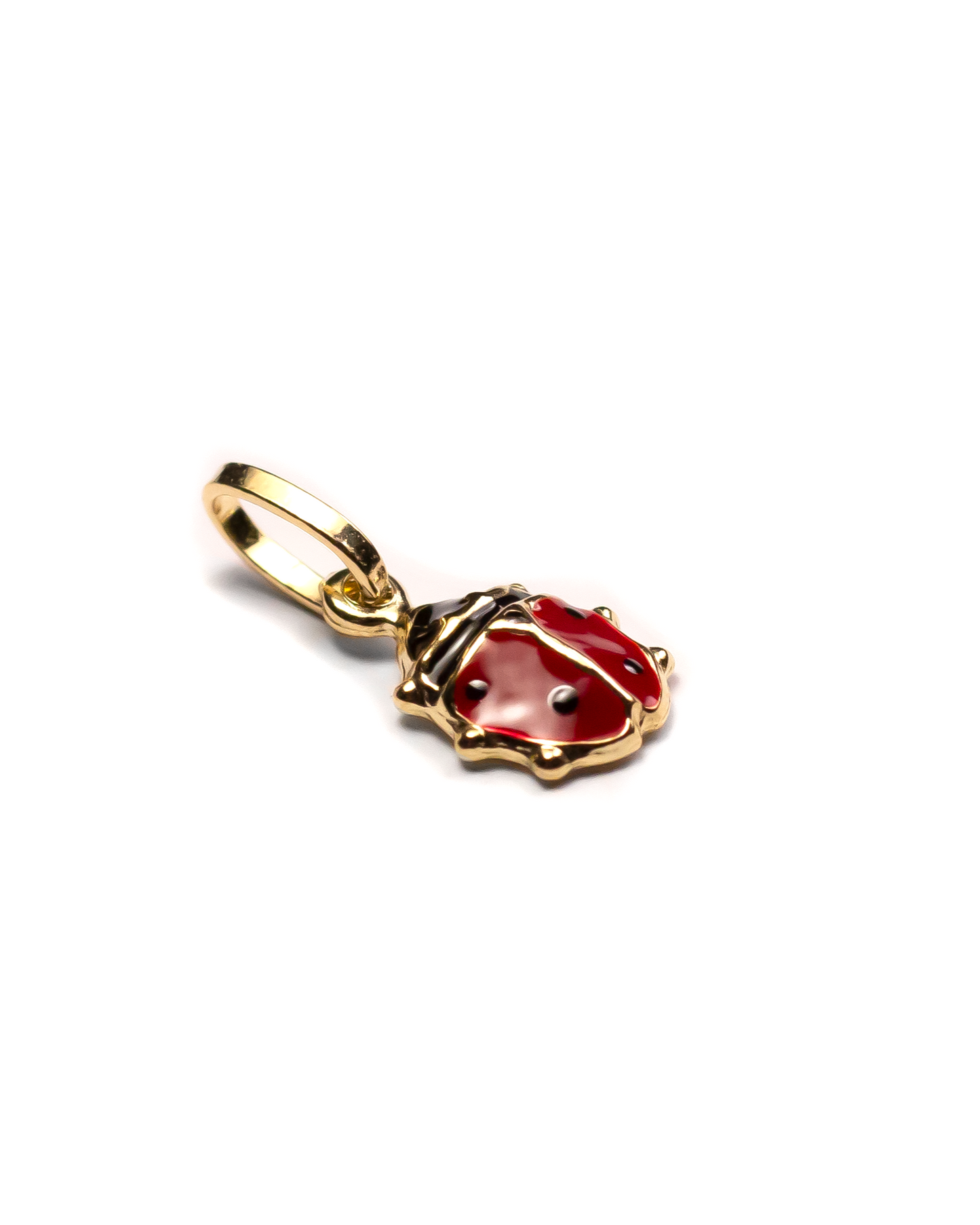 Ladybug Pendant - 14K Gold