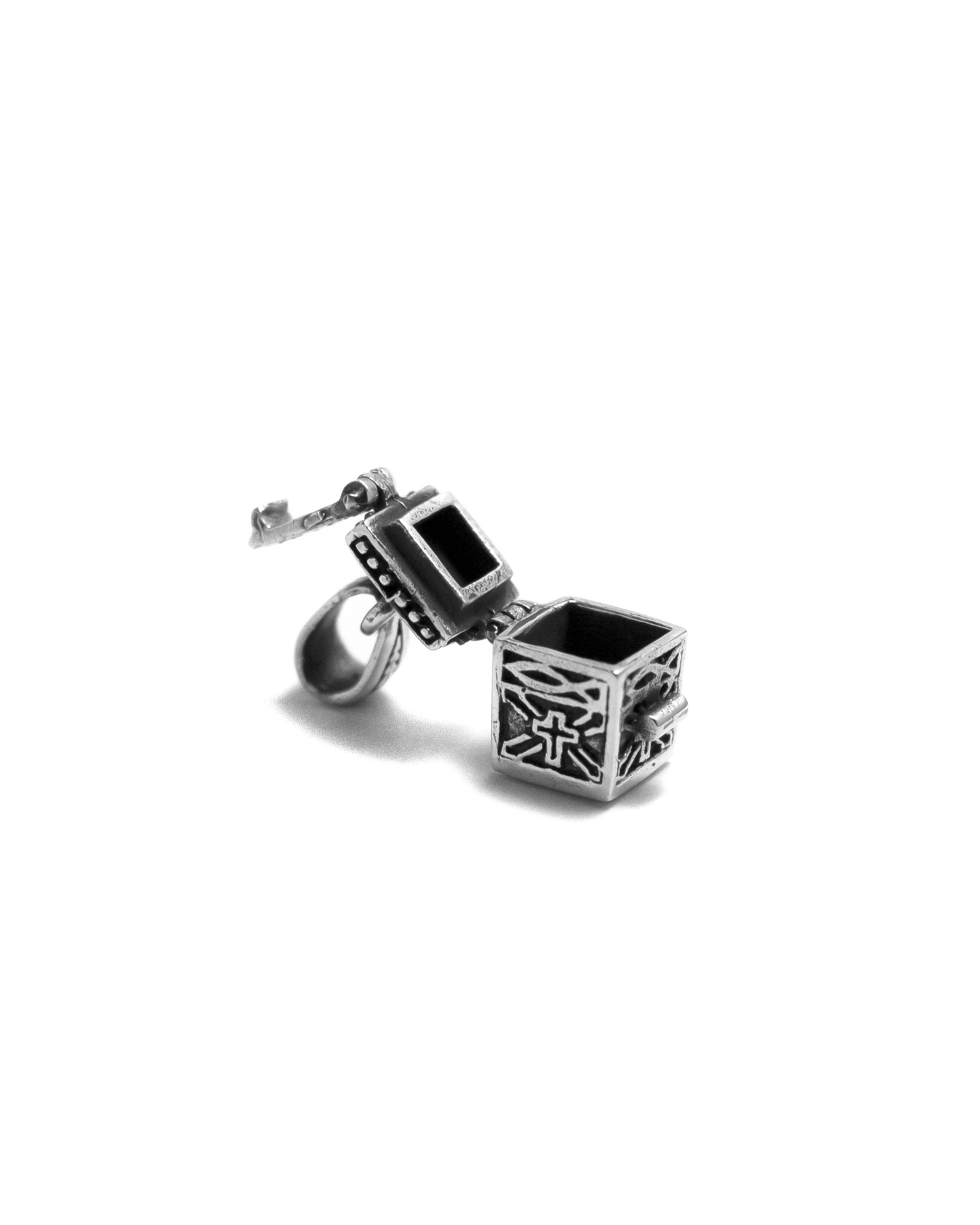 Sterling Silver Prayer Box Pendant