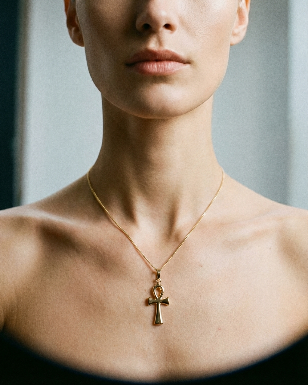 Ankh Cross Pendant - 14K Gold