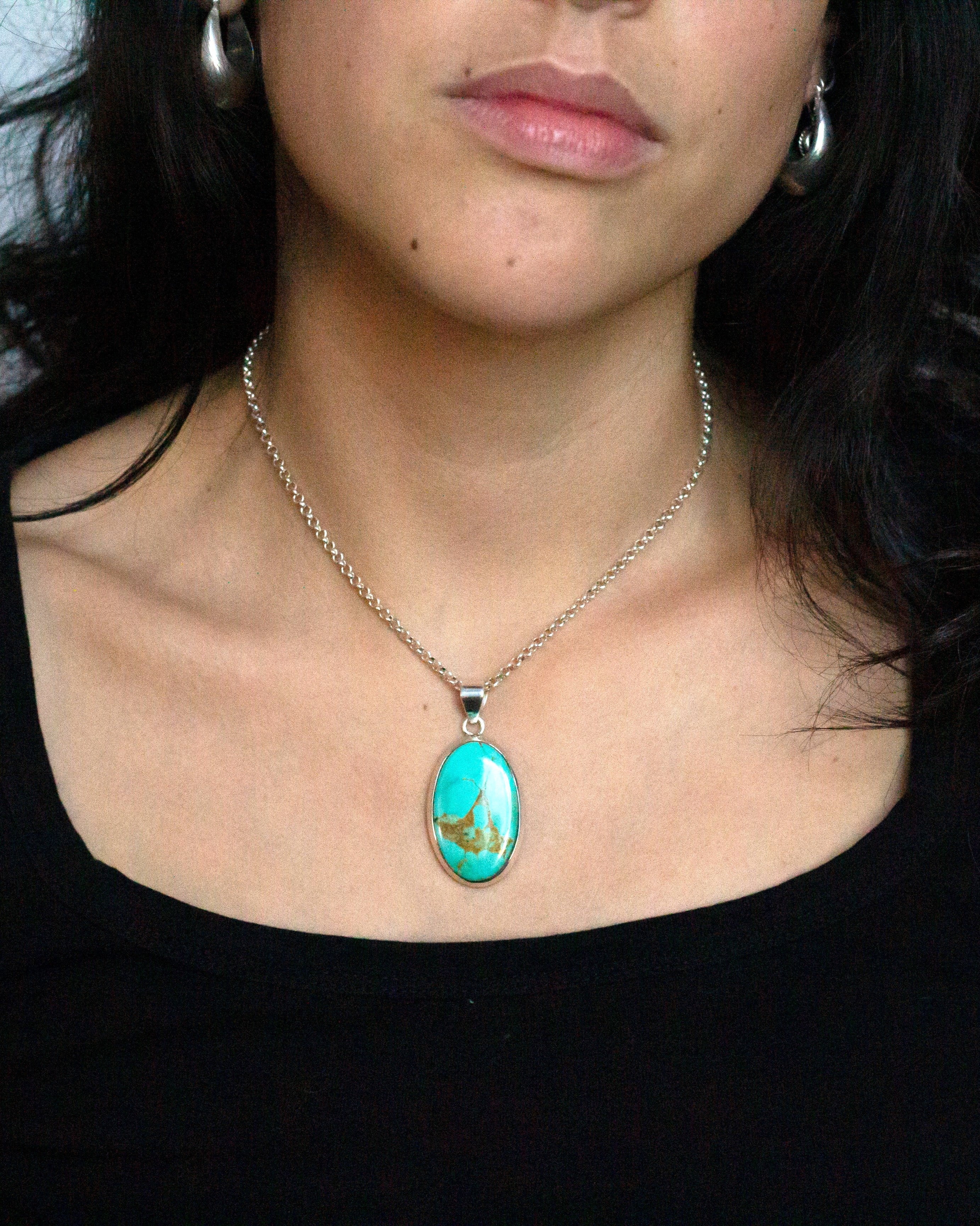Arizona Turquoise Necklace on Model