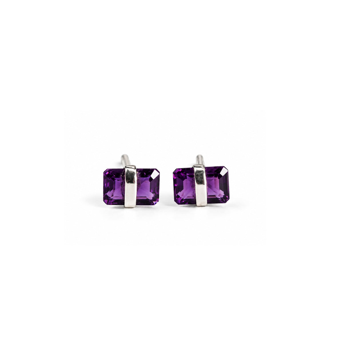 Amethyst Stud Earrings