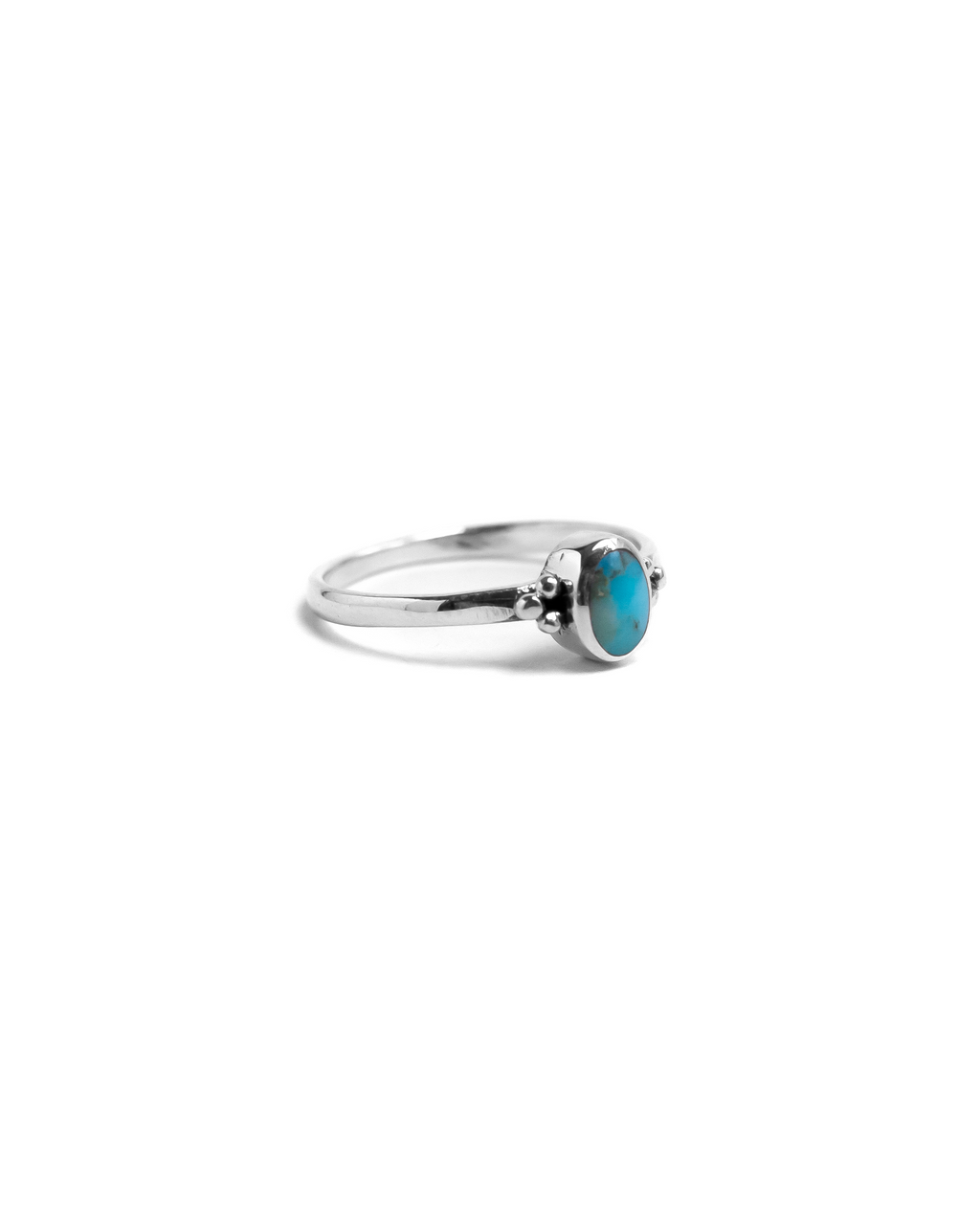 Cute little turquoise ring in silver