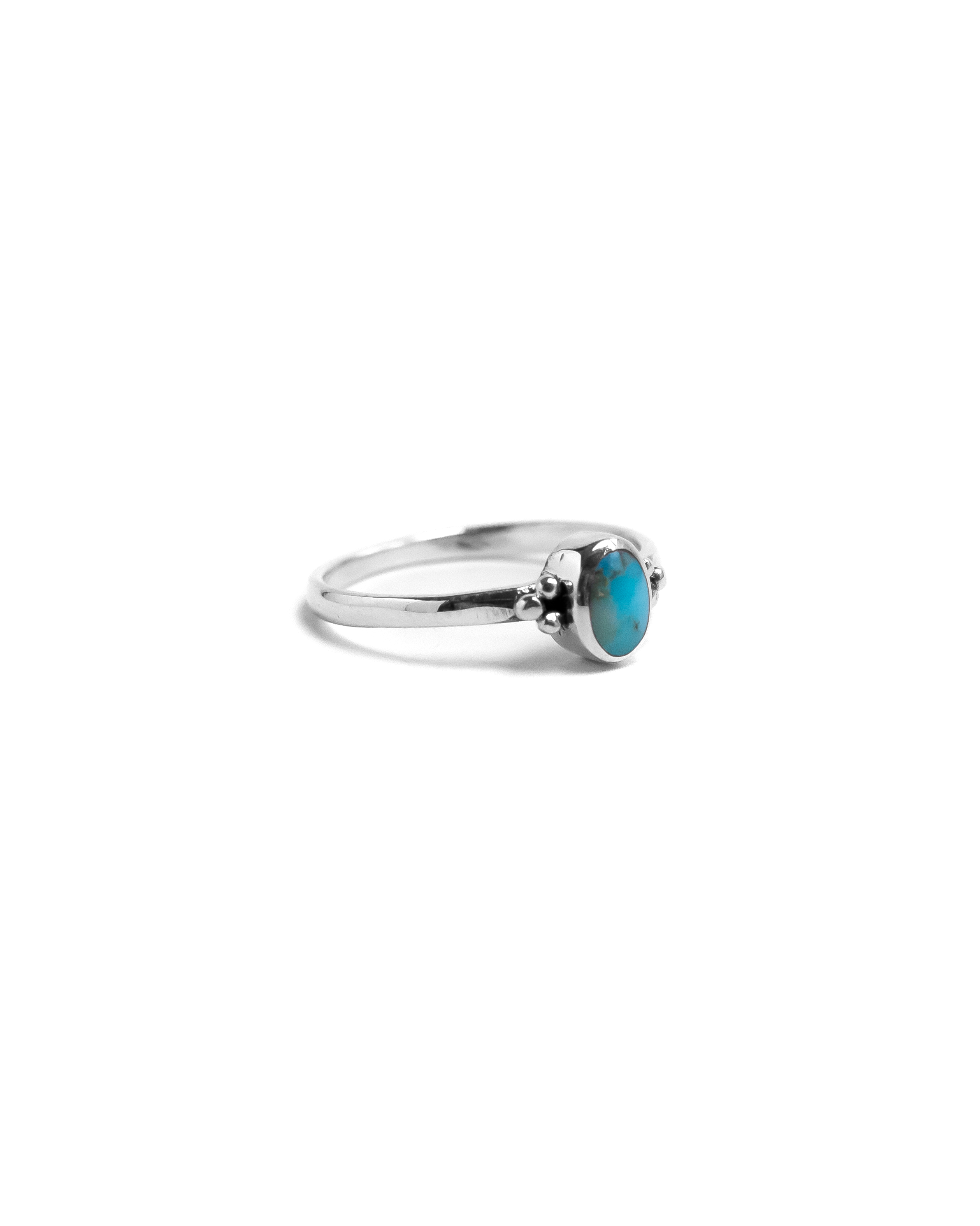 Cute little turquoise ring in silver