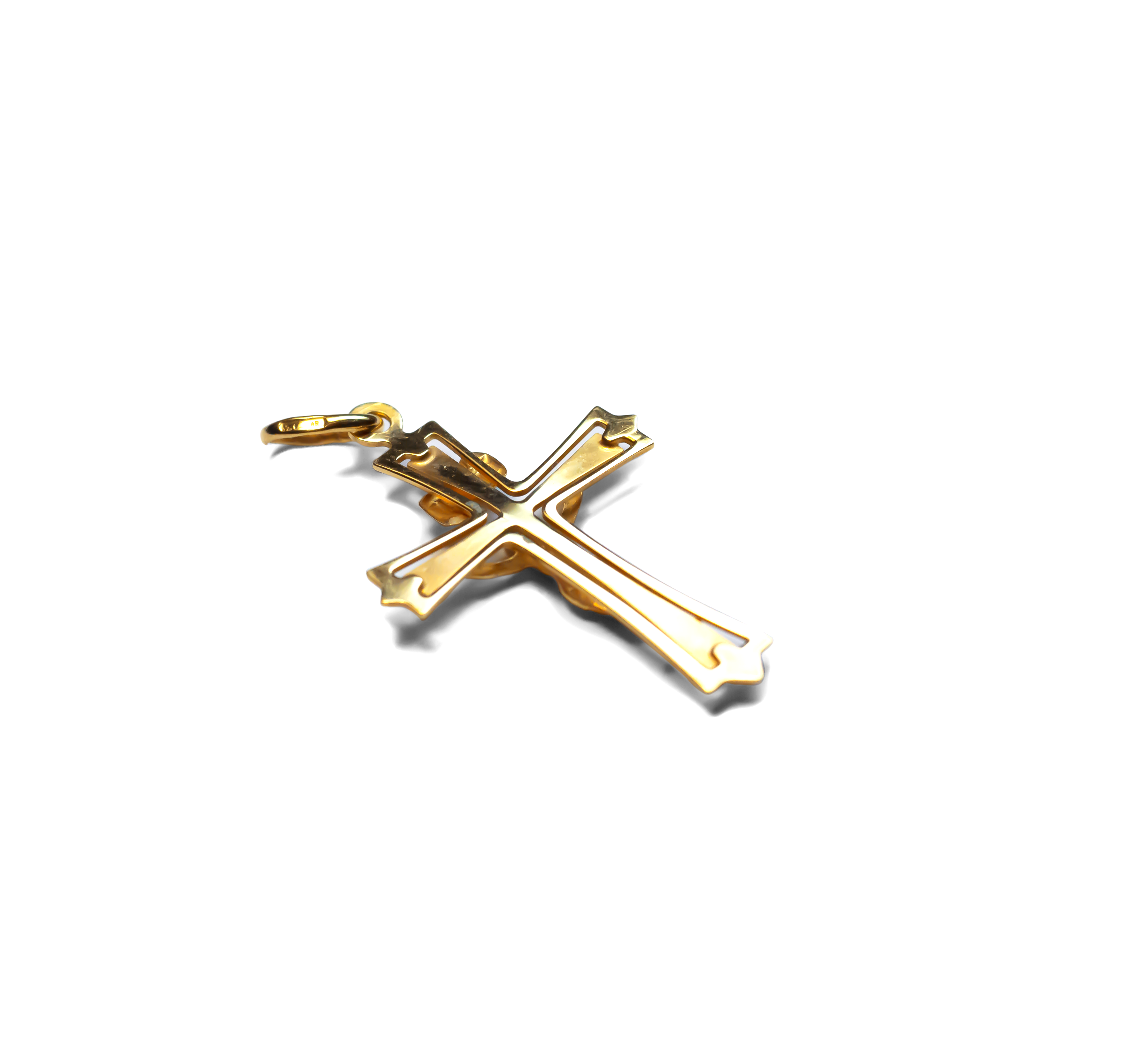 Vintage Jesus Cross - 9K Gold