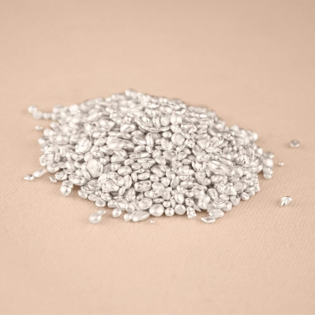 Image of silver beads used to make jewellery