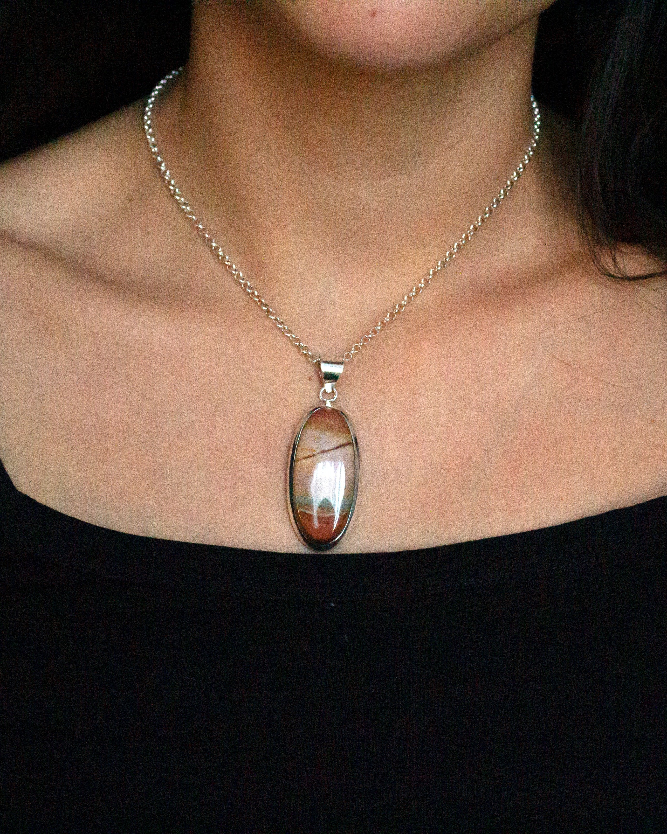 Jasper Necklace on Model
