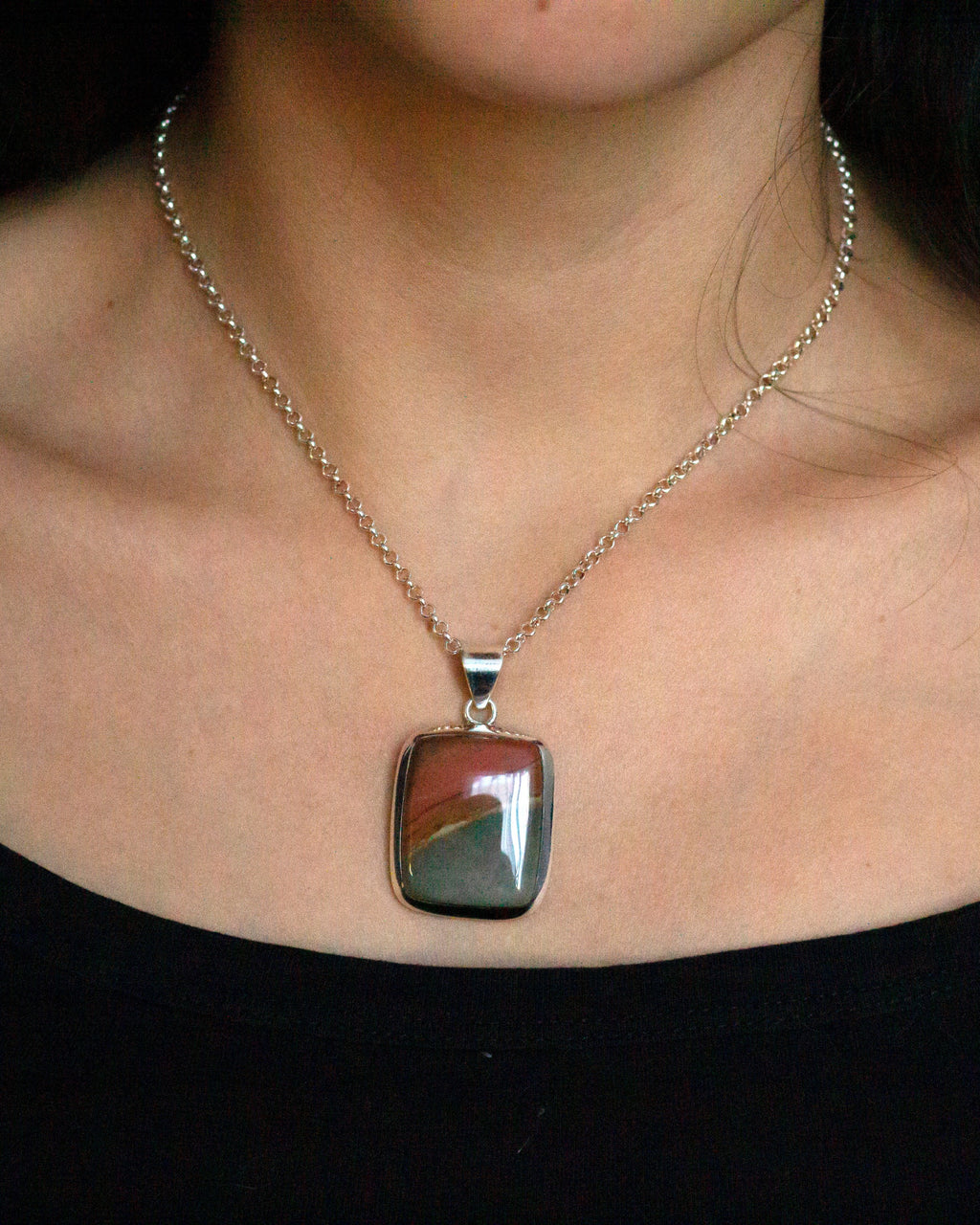 Square Jasper Necklace