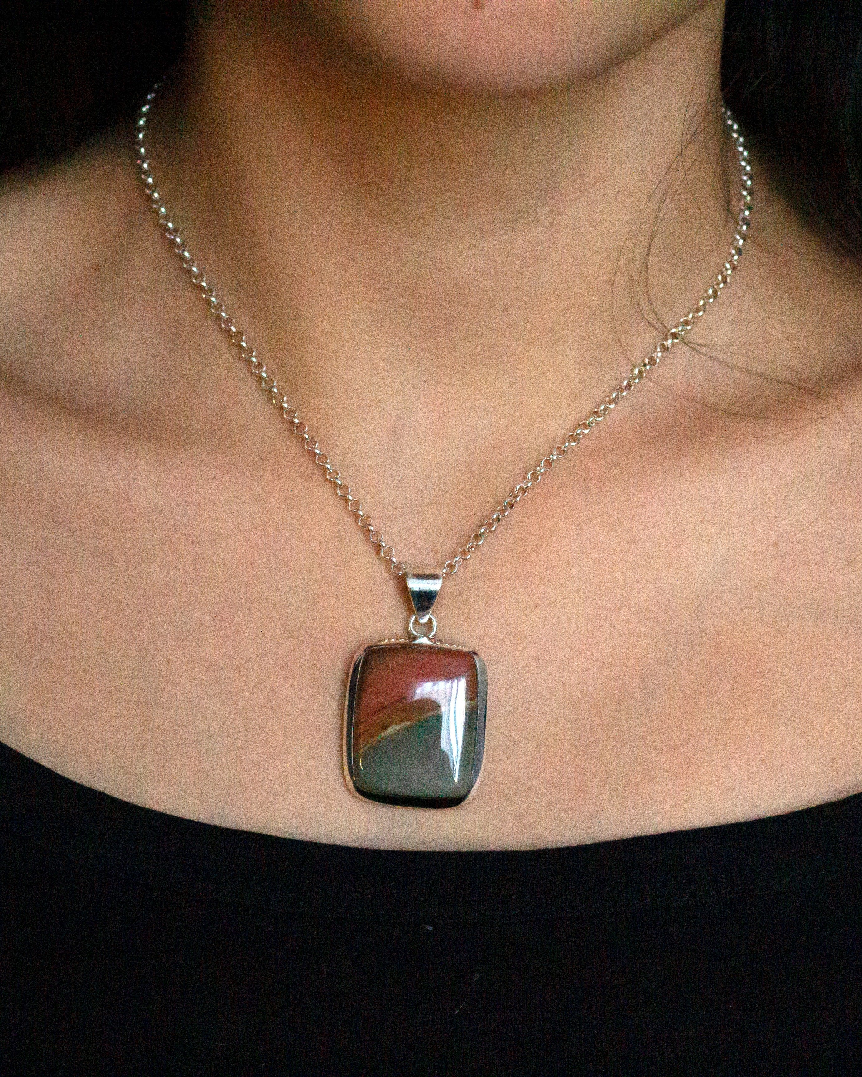 Square Jasper Necklace