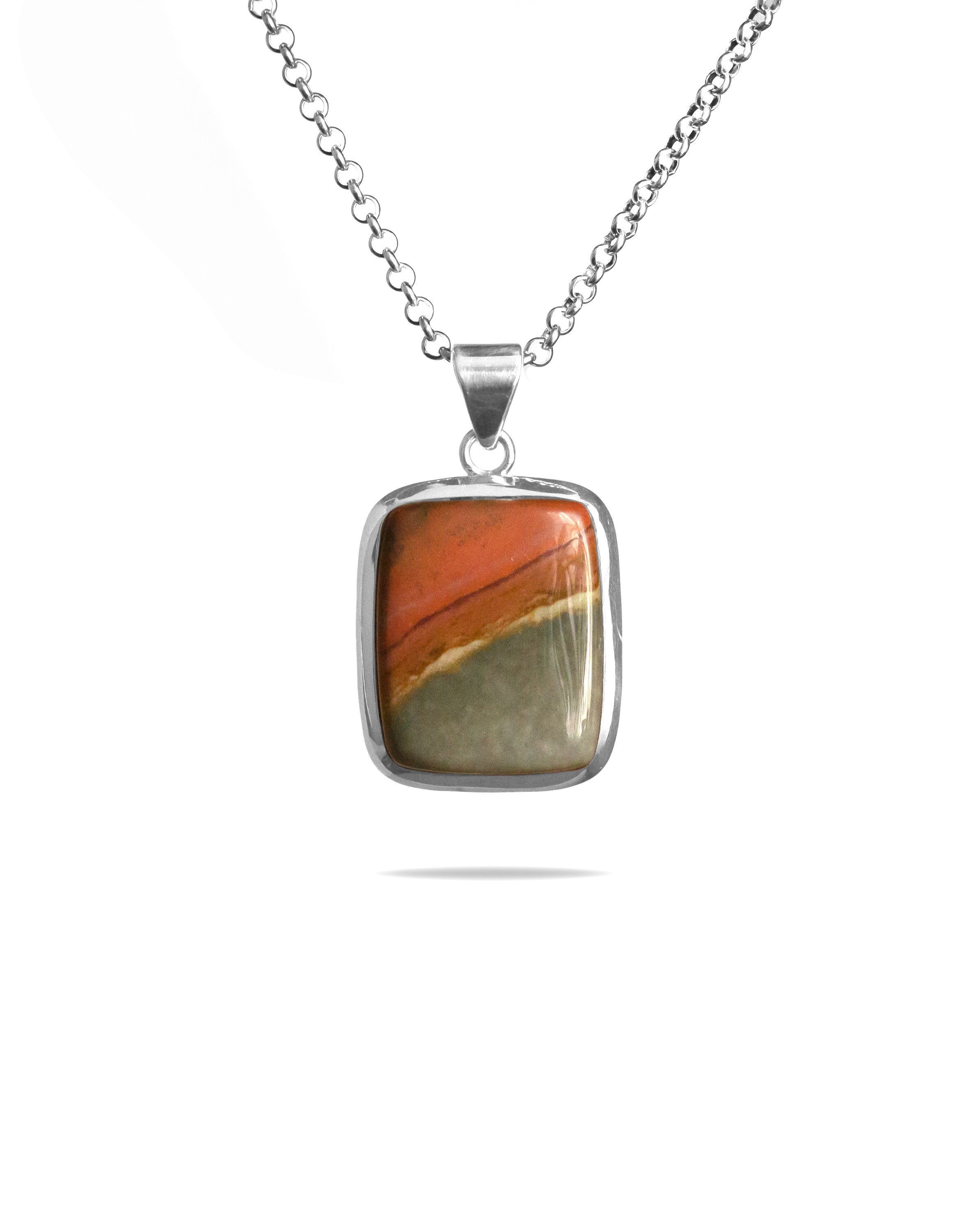 Square Jasper Pendant