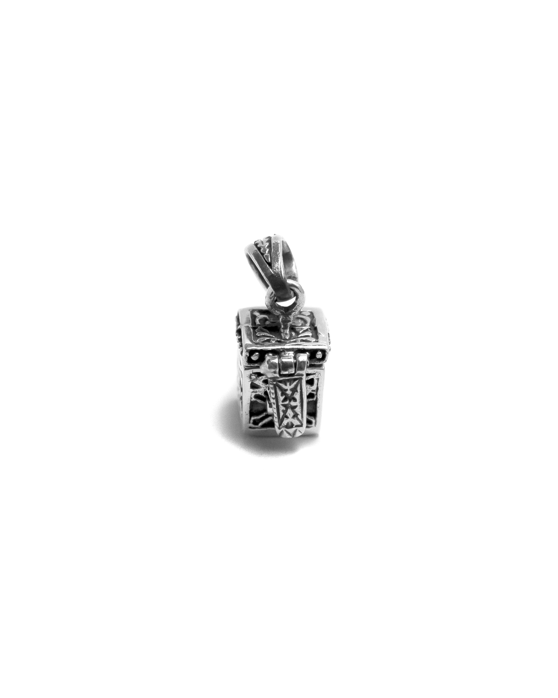 Sterling Silver Prayer Box Pendant