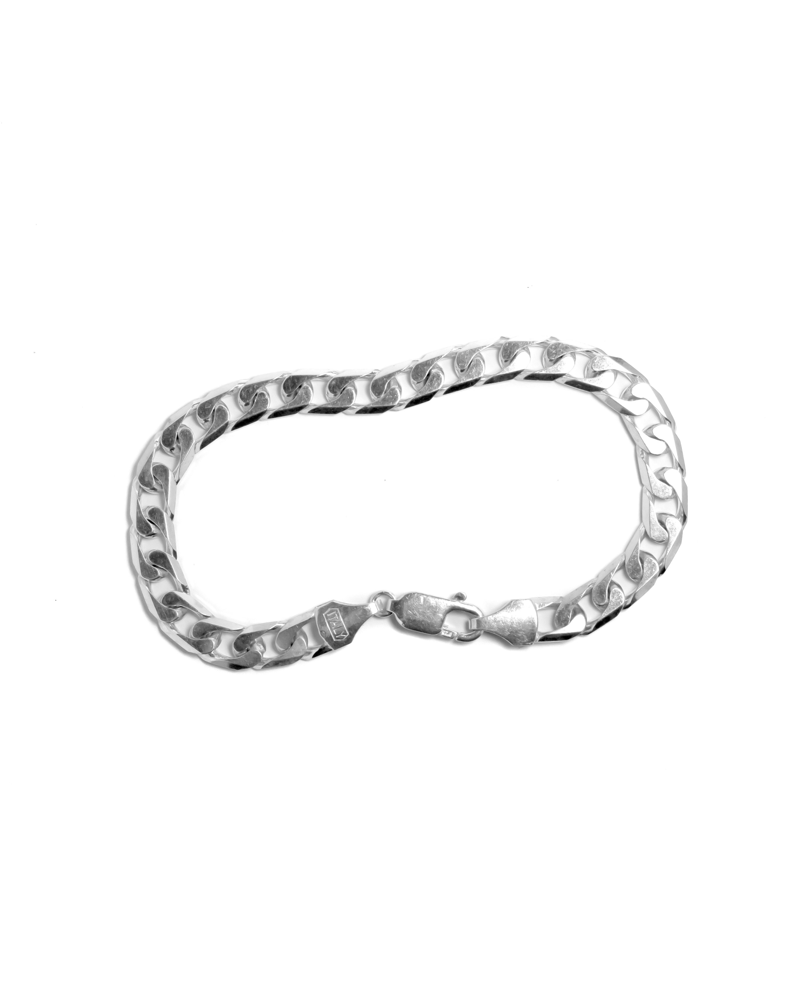 Vintage Mens Cuban Bracelet in Sterling Silver