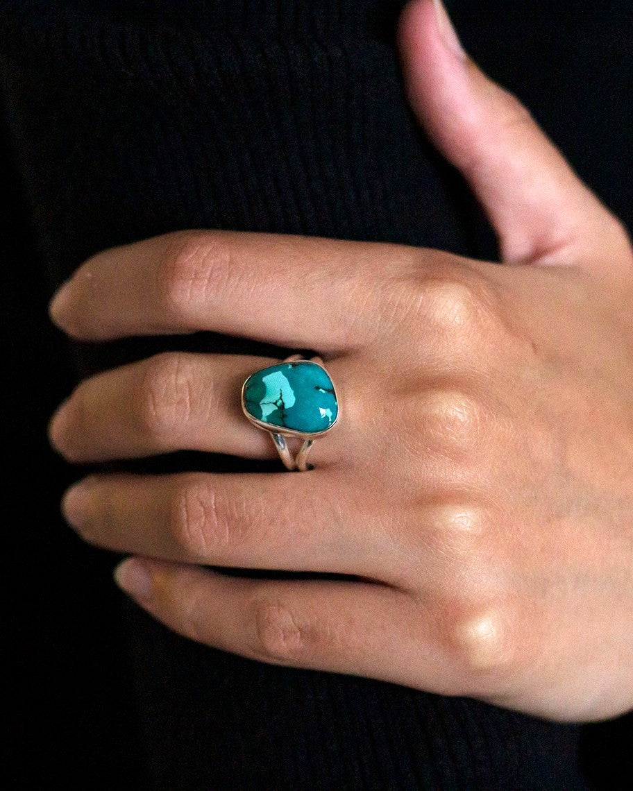 free form natural turquoise jewellery